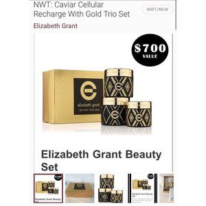 Elizabeth Grant Caviar Cellular Recharge With Gold Trio Set, New! Great Gift